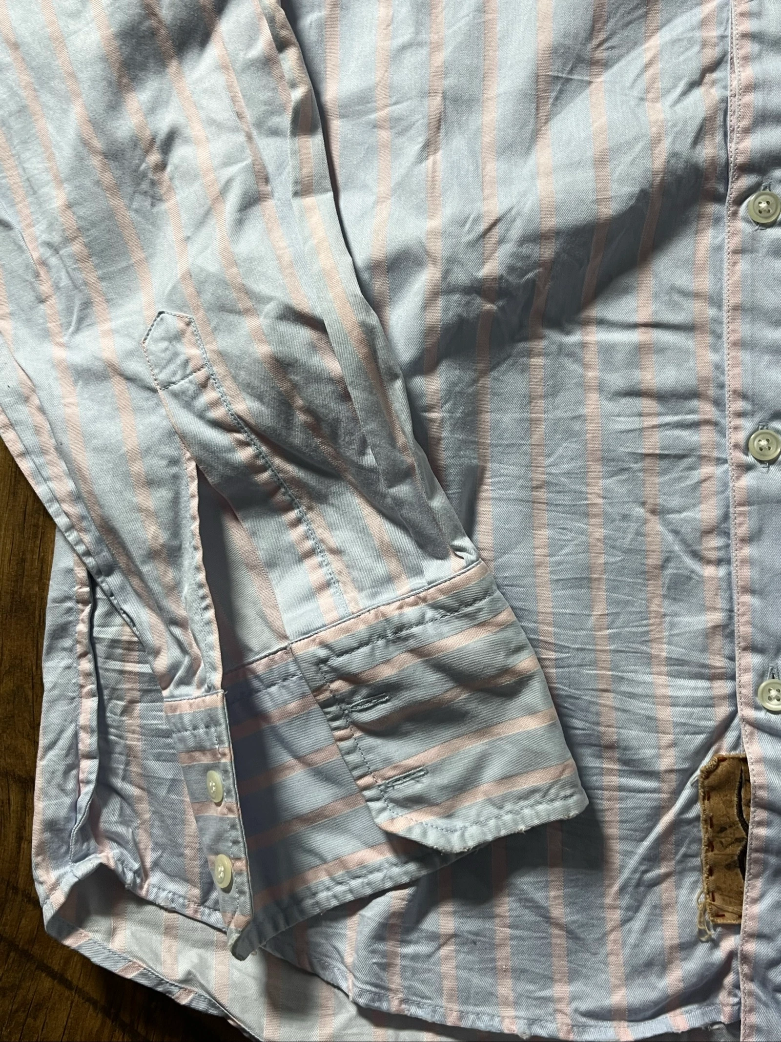 Camisa de algodão fino com corte slim mangas longas - Hugo Boss - tamanho L - bom estado – photo 7